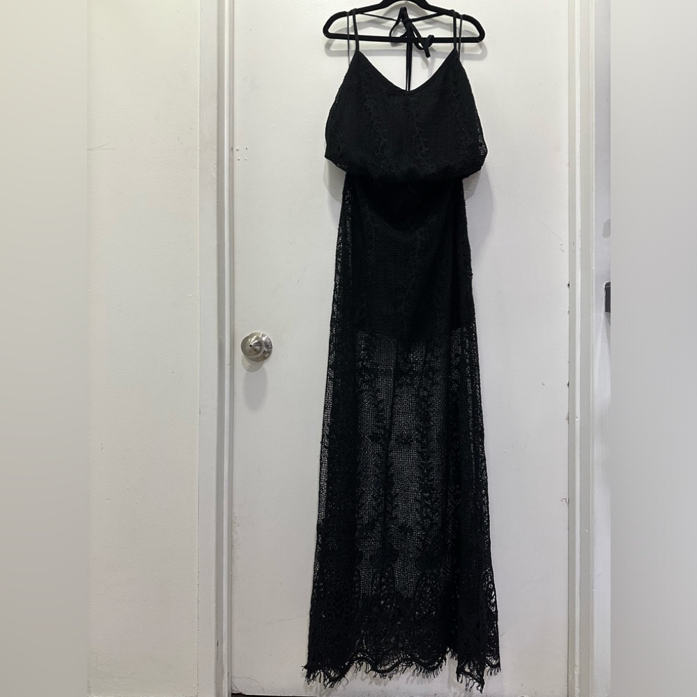 Stella Laguna Halter Lace Maxi Dress Sz S